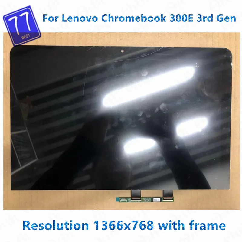 

Оригинальный сенсорный экран 11,6 дюйма для Lenovo Chromebook 300E 3-го поколения MTK ЖК-дисплей в сборе дигитайзер панель рамка 5D10T95195
