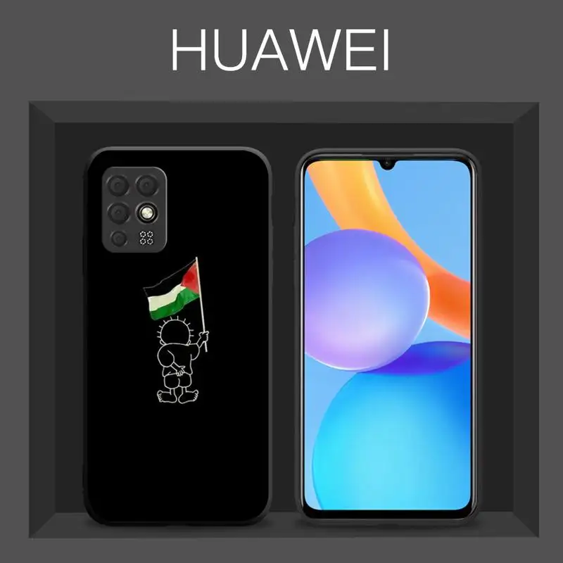

Palestine Flag Logo pattern Phone Case For Huawei honor Mate 10 20 30 40 i 9 8 pro x Lite P smart 2019 nova 5t
