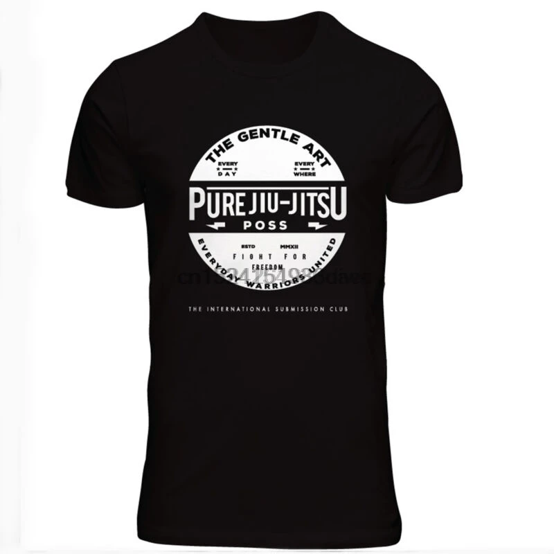 

POSS Pure Jiu-Jitsu Round Neck T-shirt Black BJJ Grappling No Gi Training