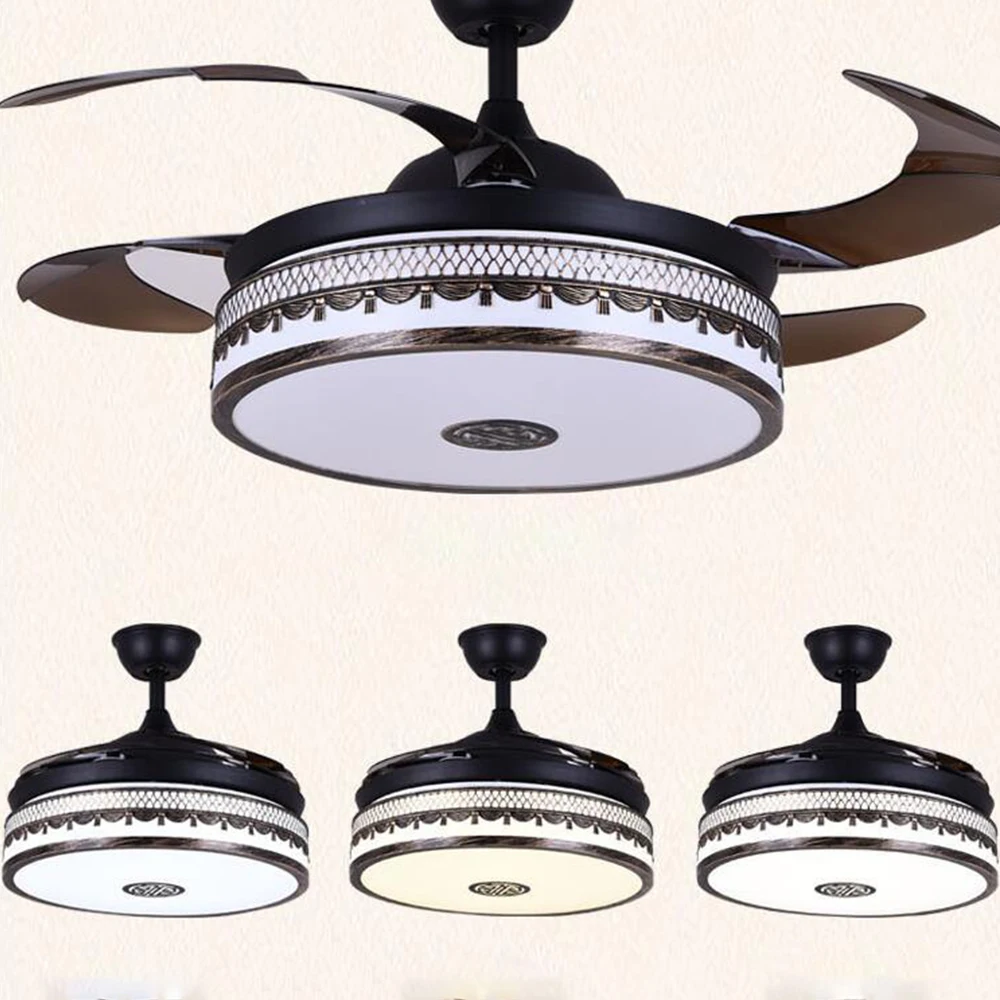 Светодиодный потолочный вентилятор светильник с 42 дюймовым Bluetooth стерео пультом