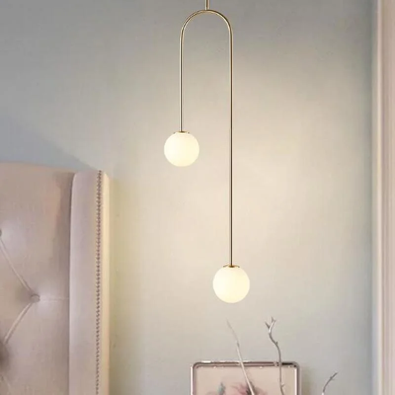 Светодиодный постмодерн Nordic железа Стекло пузыри дизайнерские светодиодный