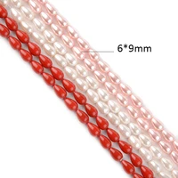 xuqian top seller 40pcs 69mm with natural teardrop shell pearl spacer smooth loose beads for diy jewelry making b0163