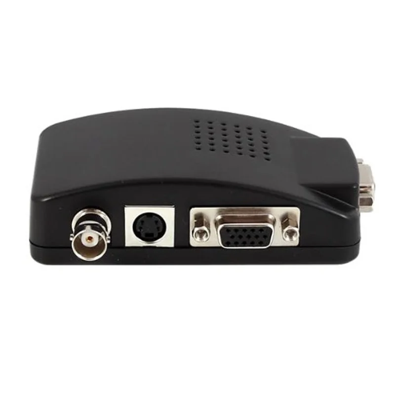 Преобразователь BNC PC в TV адаптер VGA RCA Cinch S-видео кабель преобразователь для SVHS Black |