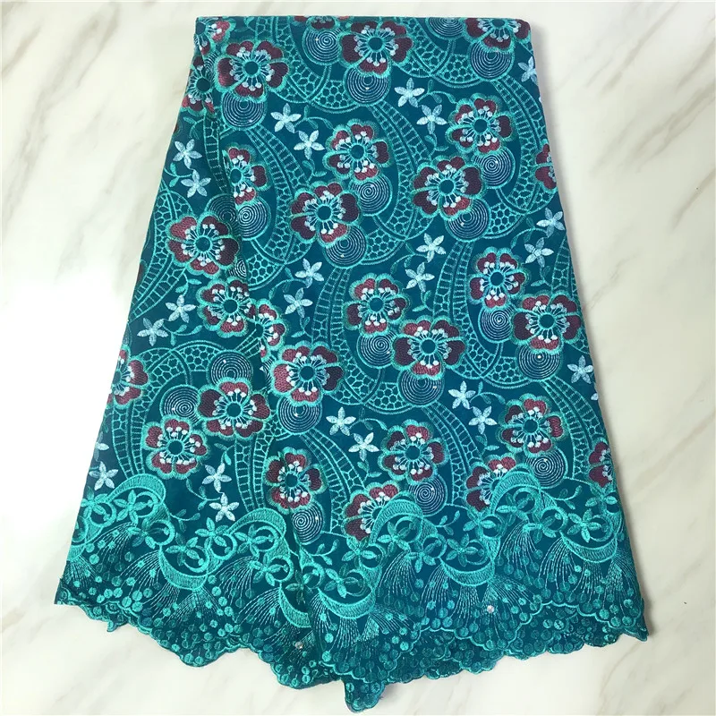 

High Quality Cotton Lace Fabric 2019 Latest Design Swiss Voile With Stone Swiss Voile FP109 Lace Switzerland For Party