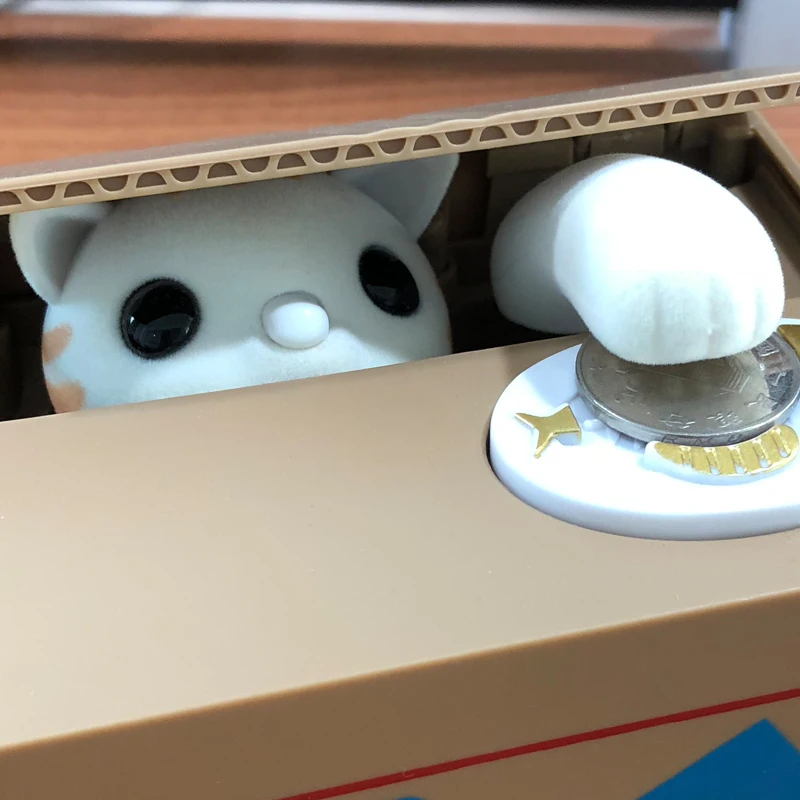 Автоматический украл монет Банка для хранения денег Организатор Кот Копилка