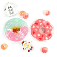 10pcs doughnut candy gift box transparent plastic dragee box baby shower wedding party ziplock gift bags cake chocolate wrapping