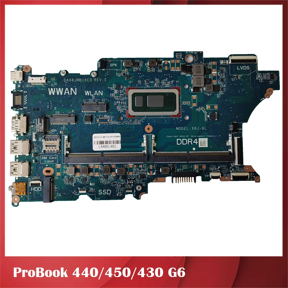 

Laptop Motherboard For HP ProBook 440/450/430 G6 Notebook L44881-601 L44881-001 Perfect Test, Good Quality