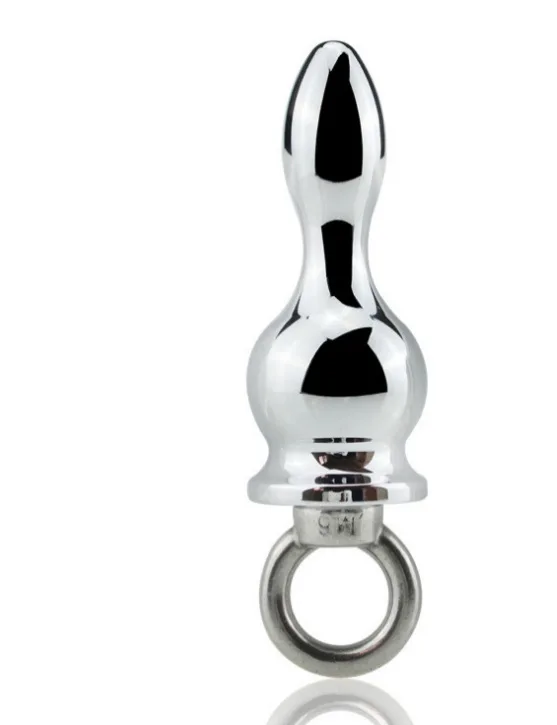 Металлическая Анальная пробка с ручкой расширитель из нержавеющей стали для