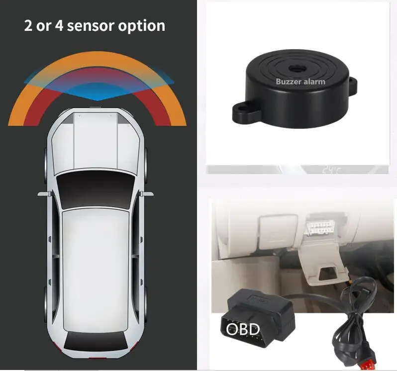 Автомобильная система с датчиком парктроника OBD front 4 звуковой сигнал +
