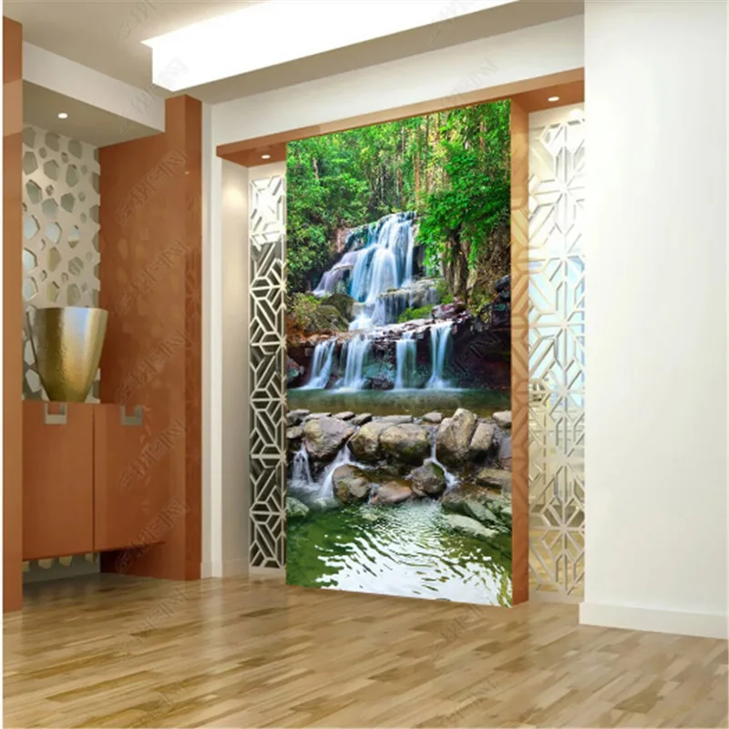 Обои с изображением водопада и текущей воды для украшения дома обои гостиной