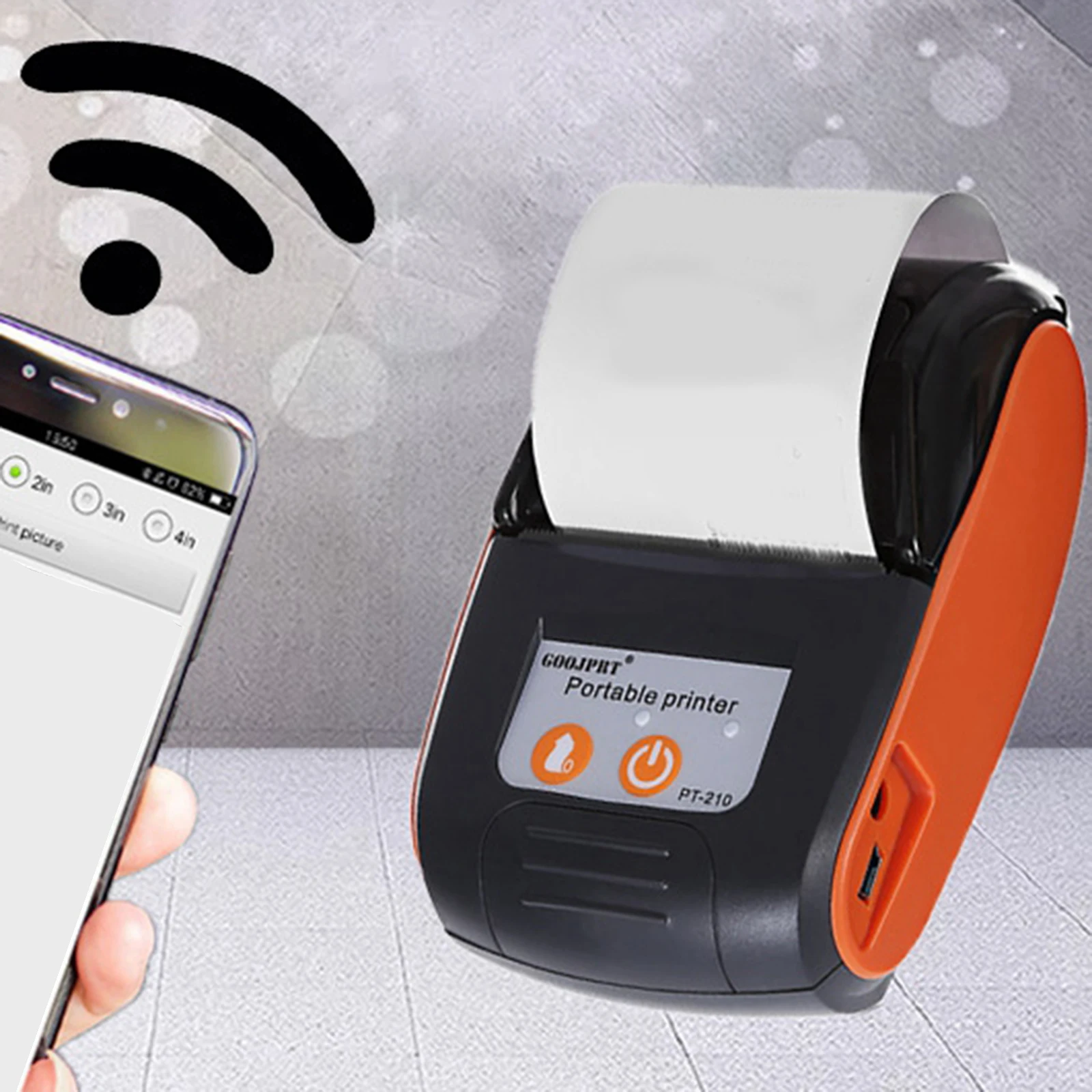 Термопринтер PT 210 58 мм Bluetooth беспроводной портативный для Android | Компьютеры и офис