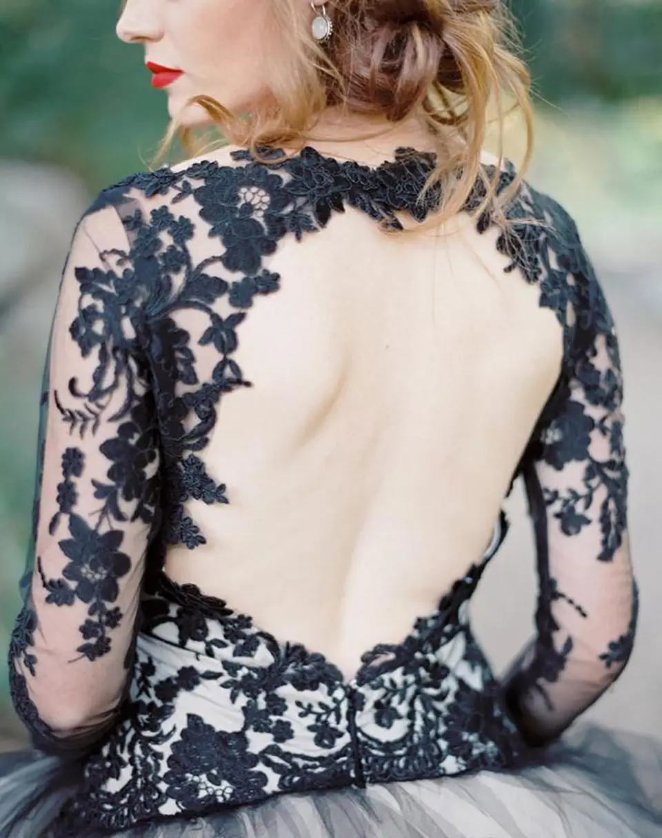 Новые черно белые винтажные свадебные платья в западном стиле с v образным