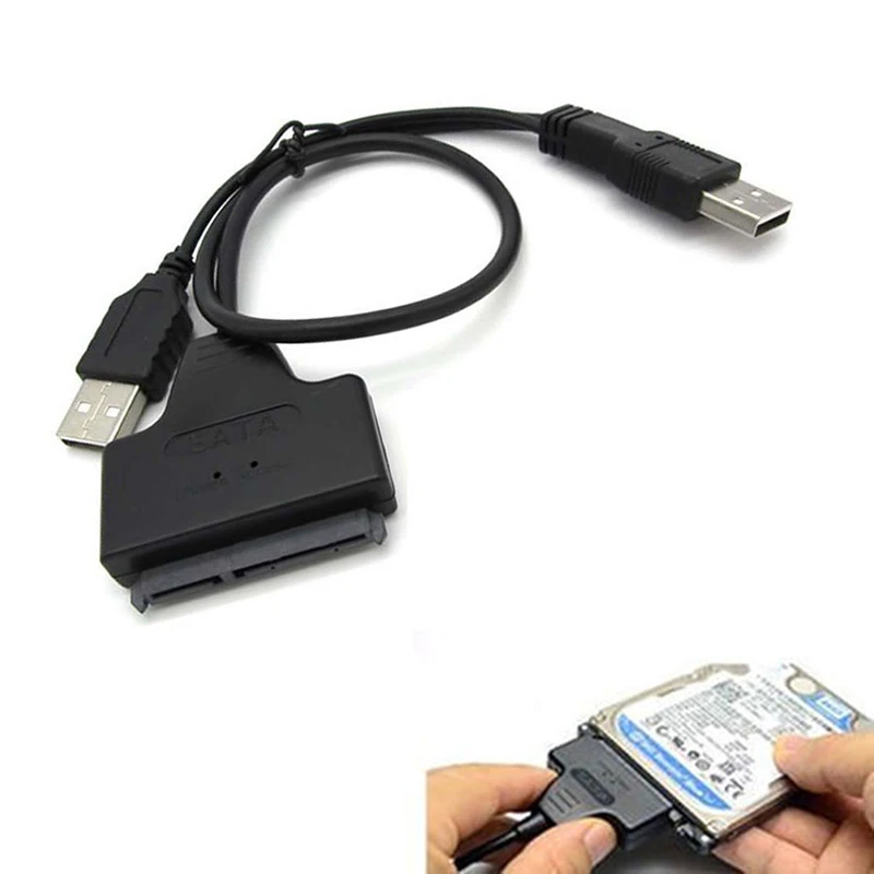 

Computer Hard Driver Connection Cables 2.5" 22P 2.0 USB to SATA Cable Serial ATA Adapter For HDD/SSD Laptop Hard Drive