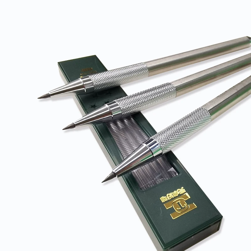 Металлический механический карандаш 2 0 мм Серебряный Автоматический с 2B HB