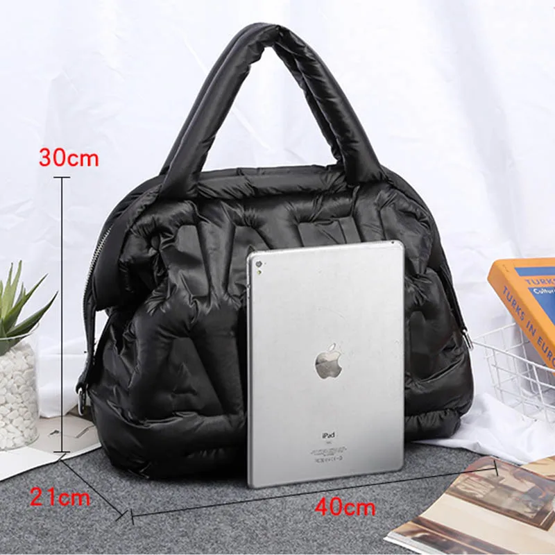 

Large Capacity Space Cotton Shoulder Bags For Women Winter New Lady Handbags Luxury Designer Down Bag Brand Women Crossbody Bags
