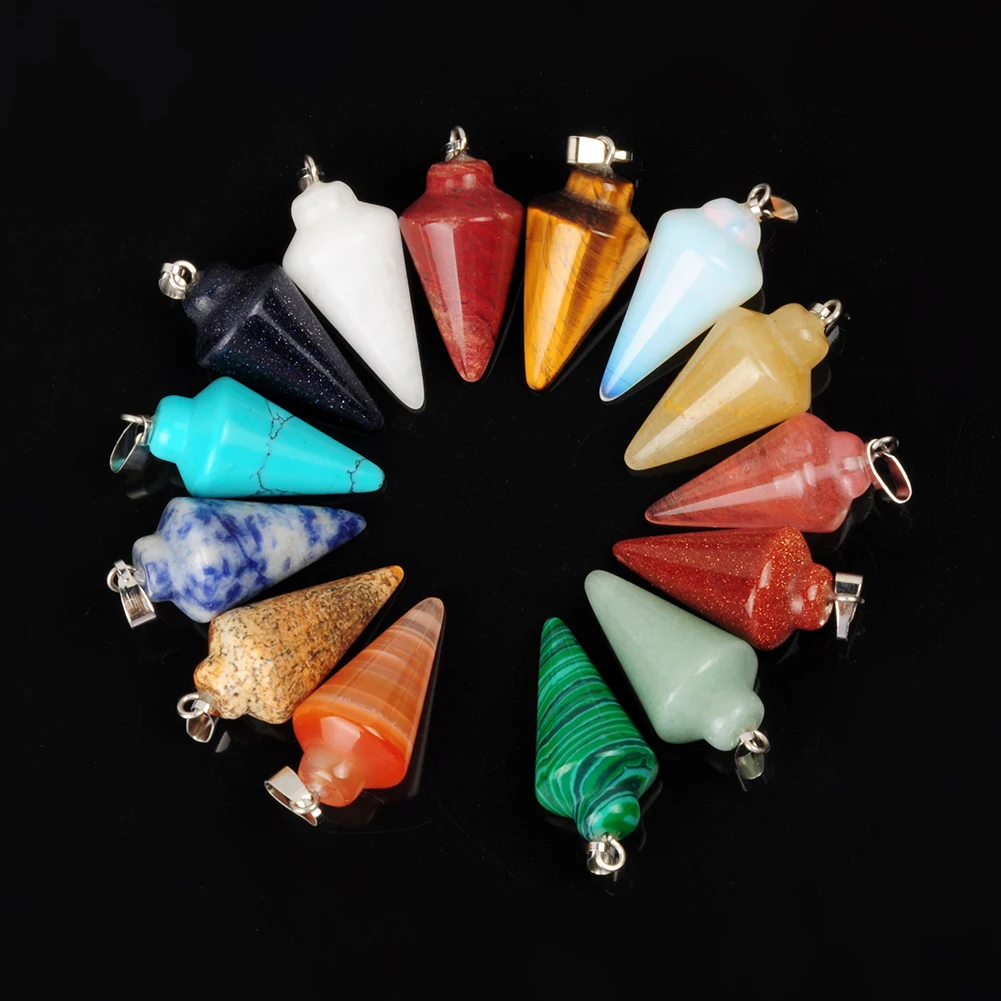 12 шт./лот Балансирующий Шарм рейки 7 Чакр натуральная Шестигранная Пирамида опал