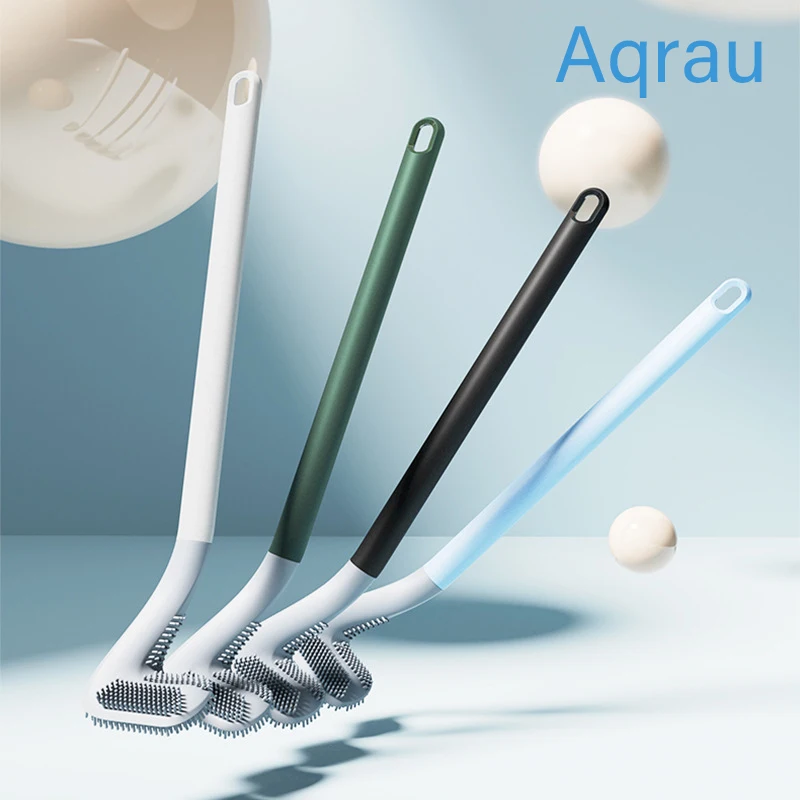 1 шт. гибкая силиконовая щетка для унитаза с длинной ручкой|Чистящие щетки| |