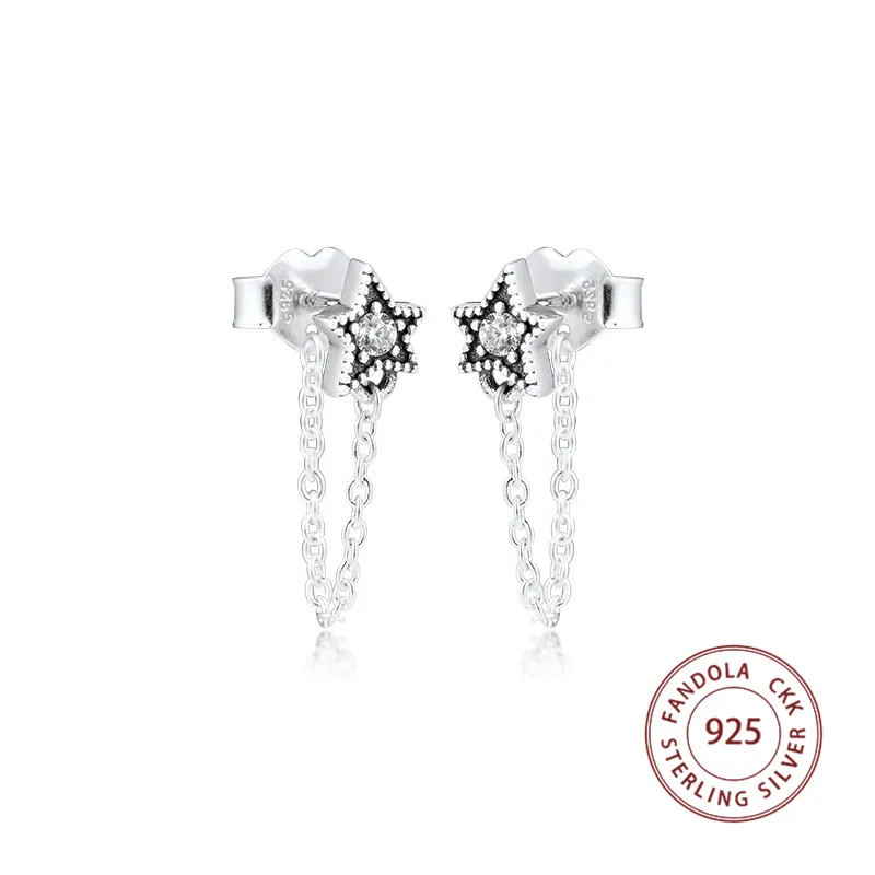 Женские серьги из серебра 925 пробы со сверкающими бриллиантами | Украшения и