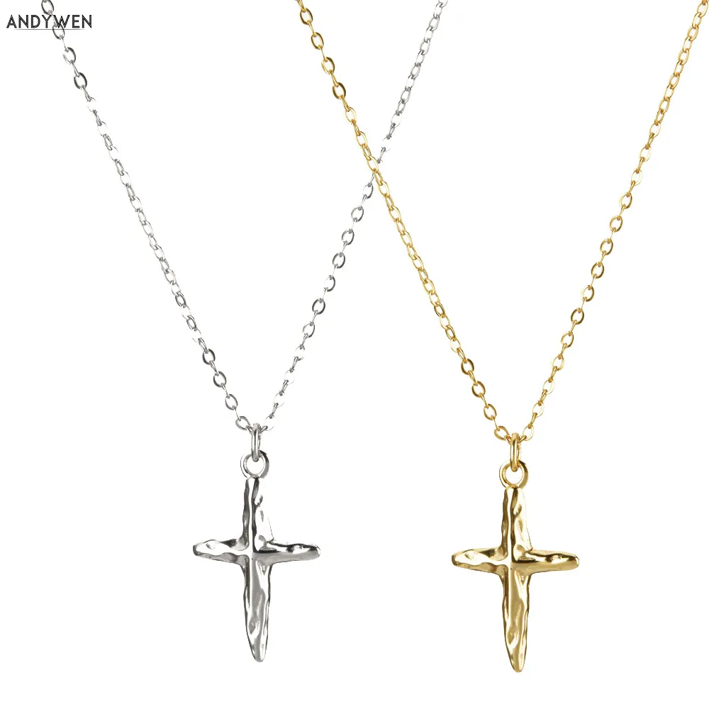 

Женское колье с подвеской в виде креста, из серебра 925 пробы