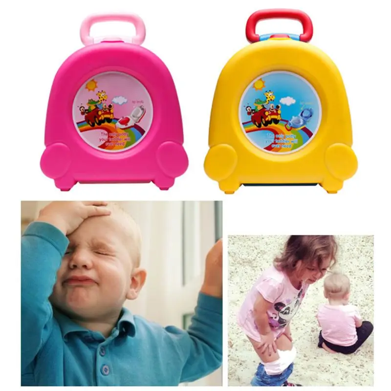 Переноска горшок для туалета обучающий портативный дорожный Туалет Тренажер только для детей P31B