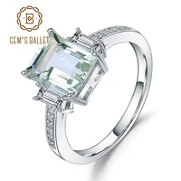 gems ballet new 2 05ct natural green amethyst wedding band ring 925 sterling silver rectangle rings fine jewelry for women gift