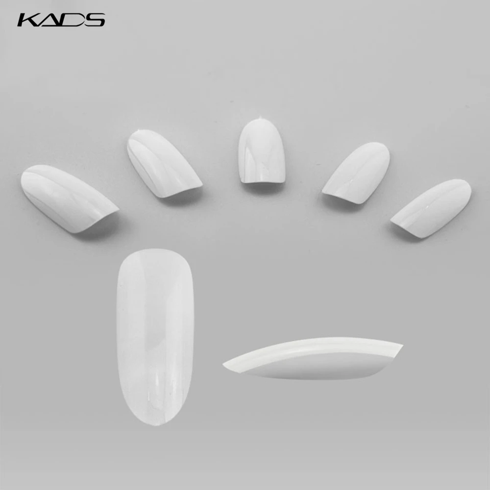 KADS 500 шт./пакет Ясно/Натуральный/Белый Nail Art Круглый Конец Овальные Накладные Ногти Накладные Ногти Советы Французский Маникюр искусственные Ногти