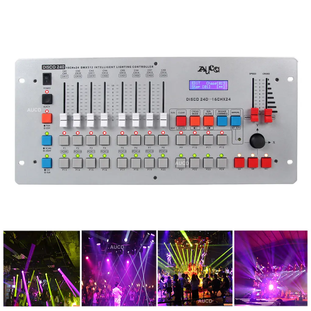 

DMX240 Controller 16 Channels Moving Head Light Beam Laser Effect Lights Par Lighting Stage DJ Disco Party Show Dimming Console