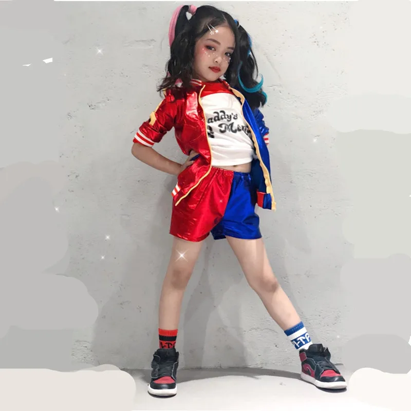 Suicide Costumes Harley Squad Quinn Cosplay Purim Halloween Kids Girls Women Adult JOKER Jacket Carnival Costume