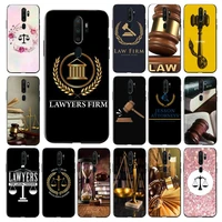 yndfcnb law student lawyer judge phone case for vivo y91c y11 17 19 53 81 31 91 for oppo a9 2020