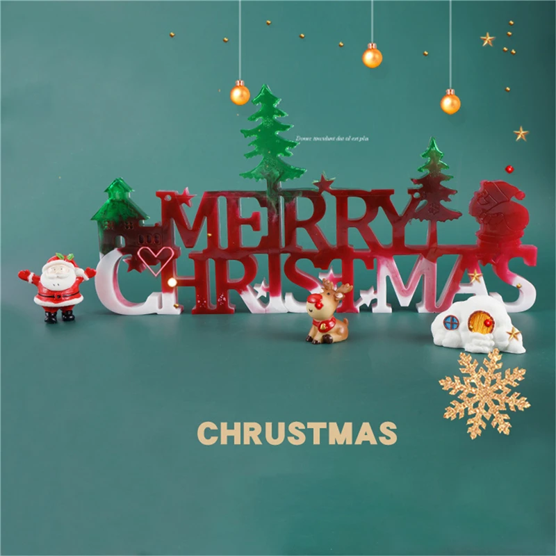 

Christmas Home Decoration Epoxy Mould Listing Decoration Silicone High Quality Durable Christmas Atmosphere Creative Epoxy Mold