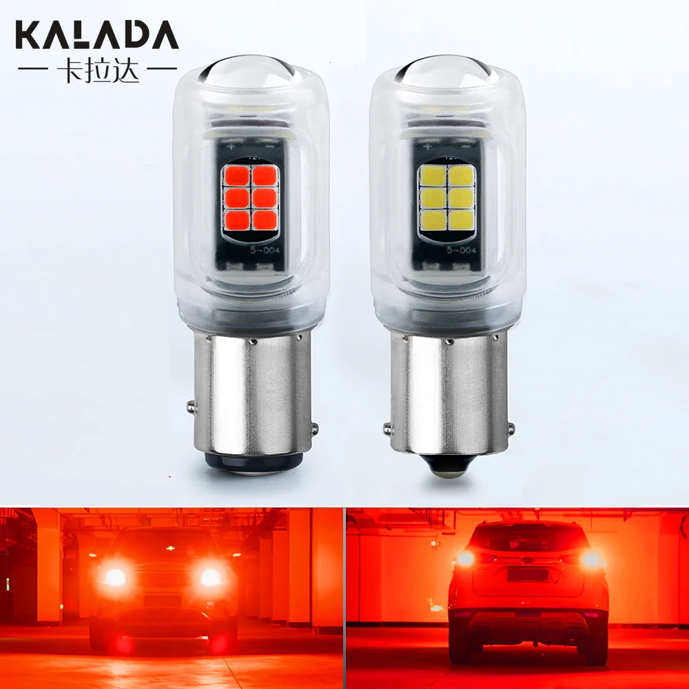 2 шт. стеклянный корпус s25 1156 ba15s p21w 3030smd чип для автомобиля светодиодный фонарь задсветильник хода 1157 bay15d p21/5w 12 В
