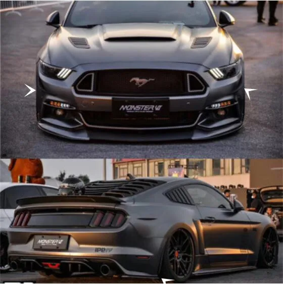 Черный ветровой нож для переднего и заднего бампера Ford Mustang 2015 2016 2017 | Автомобили