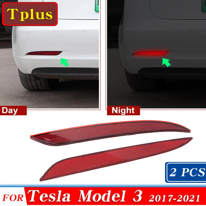 

2Pcs Car Reflective Warning Light For Tesla Model 3 Taillight Reflective Strip Model3 Car Rear Light Reflective Sticker Warn