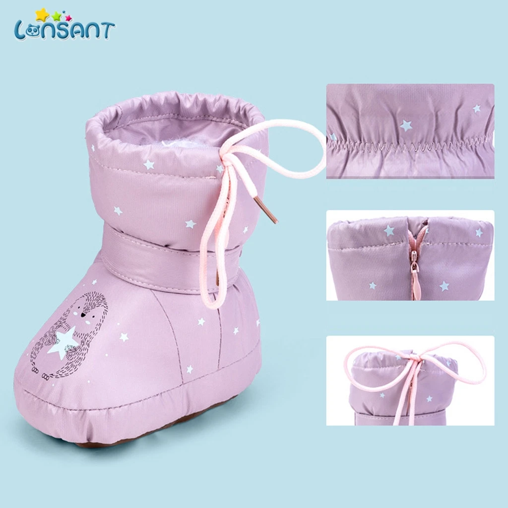 Зимние теплые ботинки для новорожденных на шнуровке N30 | Мать и ребенок