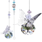 Бабочка хрустальный шар декоративный металлический подвесной Ловец Солнца в помещении или на улице идеальные ловушки от солнца и Рождественская бабочка декоров