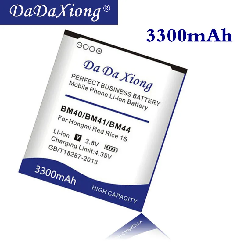 

Original DaDaXiong 3300mAh BM40 BM41 BM44 For Xiaomi 2A Mi2A Hongmi Red Rice 1S Redmi 2 Cell Phone Battery