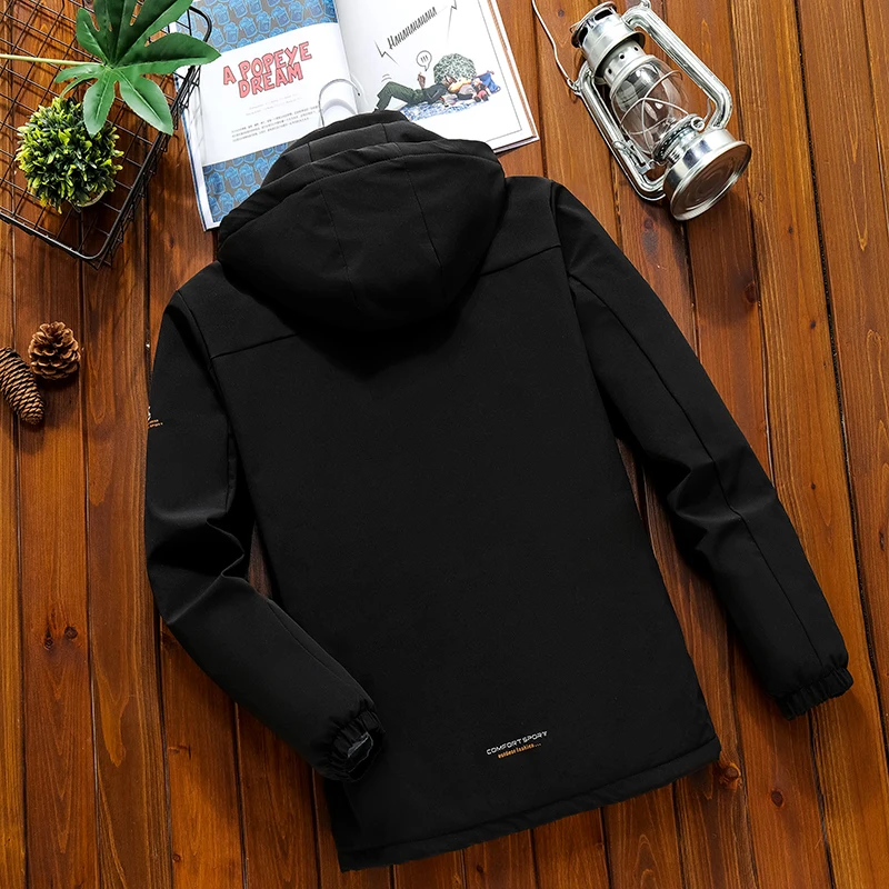 Plus Size 6XL ,7XL, 8XL Winter Jacket Men Thick Windproof Waterproof Jackets Men's Wool Liner Snow Ski Hooded Coats Male Parka