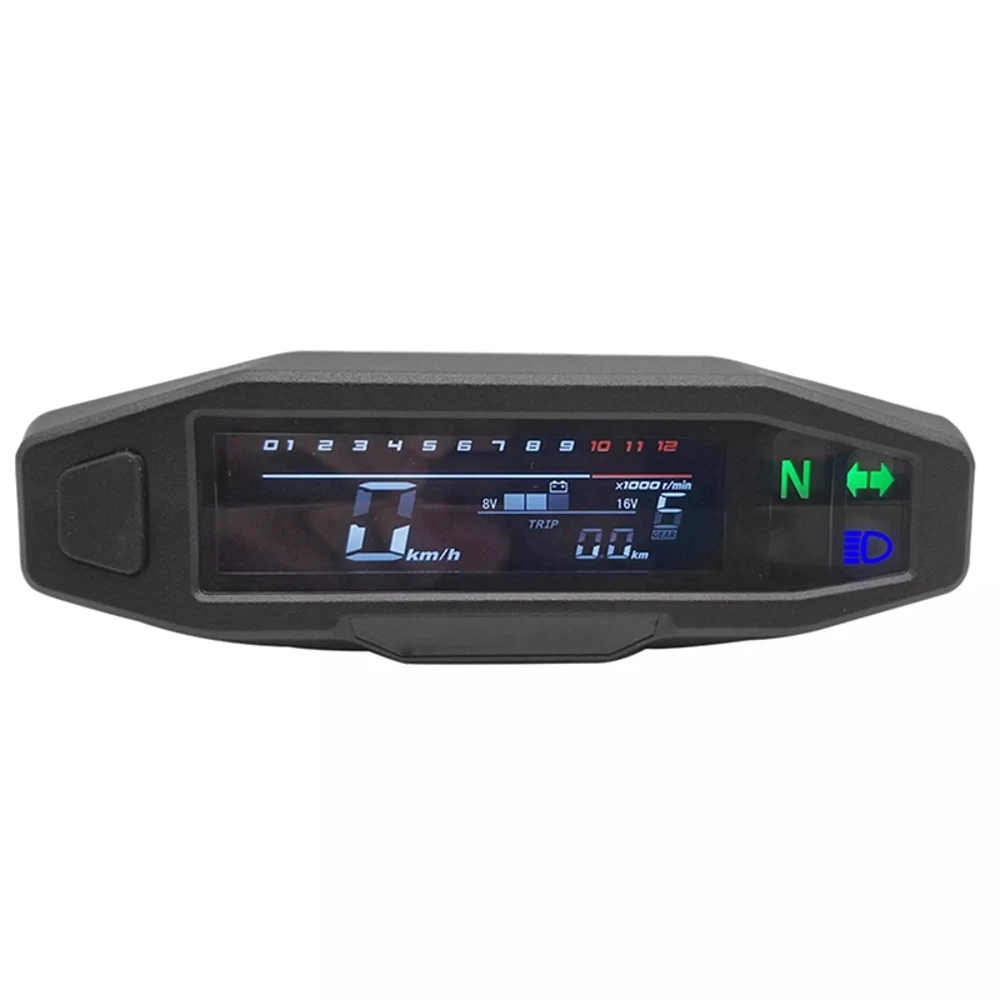 

Motorcycle Parts Digital Speedometer 1200RPM 5 Gear Oil level 12V LCD Display Voltage Switching Motorcycle Odometer