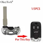 Okeytech 15X строительное лезвие для Alfa Romeo 159 Brera156 Spider Smart Remote Key Shell Cover Uncut аварийный вставной