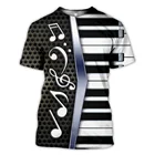 Футболка SONSPEE с 3d принтом пианино в стиле Харадзюку, летняя модная повседневная мужская футболка с коротким рукавом, женская уличная футболка, футболки, топы