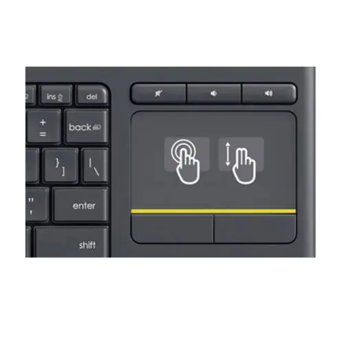Беспроводная клавиатура Logitech K400 Plus K400PLUS с сенсорной панелью для ПК ТВ |