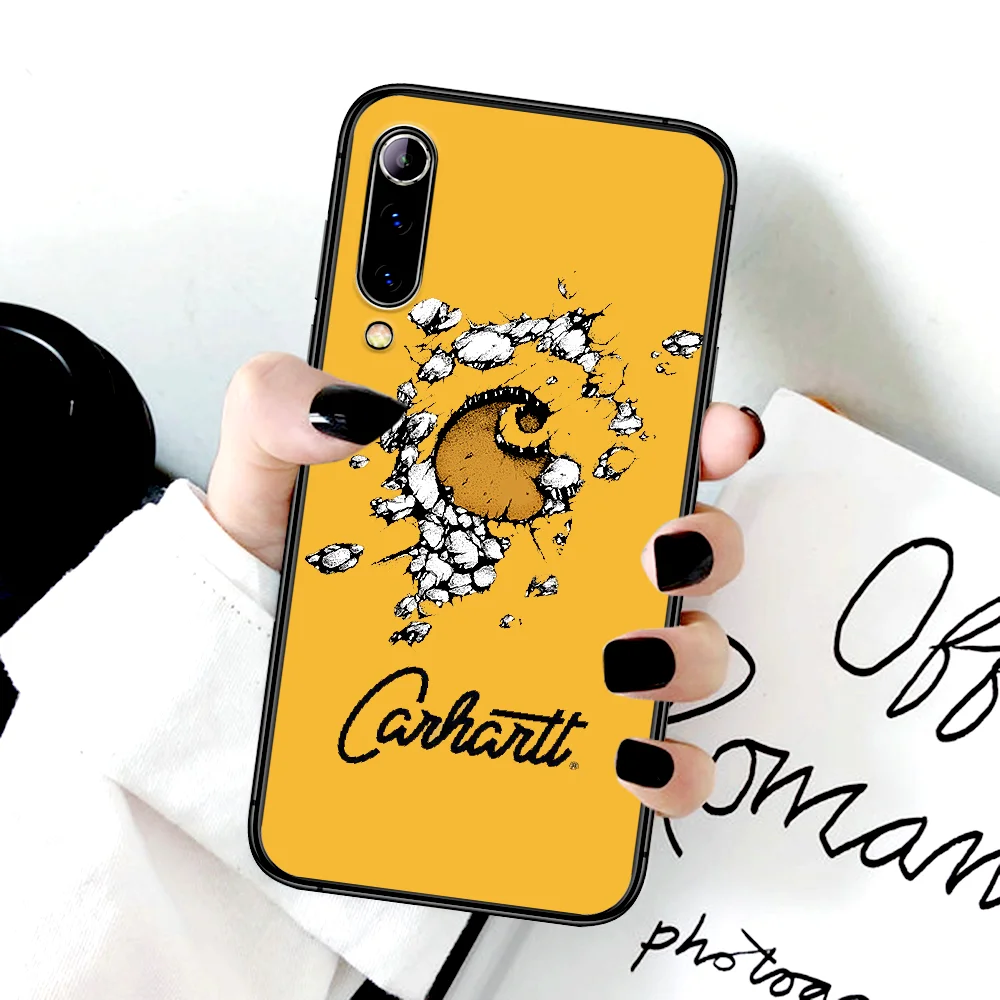 

Fashion Trend Carhartts Phone Case For Xiaomi Mi Note 10 A3 9 MAX 3 A2 8 9 Lite Pro Ultra black Etui Soft Prime Trend Funda