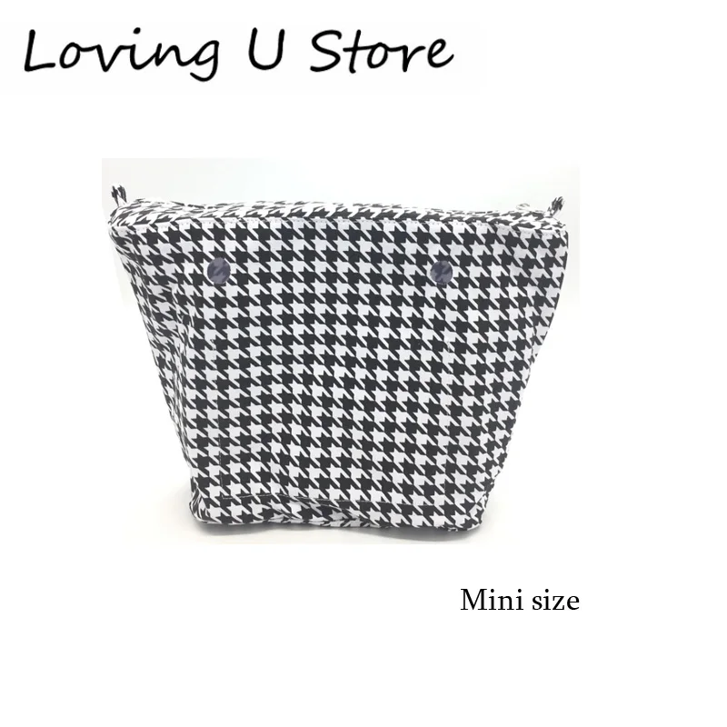 mini size Новая внутренняя подкладка карман на молнии для мини размера для Obag холщовая вставка с внутренним водонепроницаемым покрытием для O Bag - Цвет: mini size