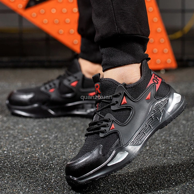 

Male Indestructible Work Shoes Sneakers Men Boots Anti-puncture Safety Shoes Men Anti-smash Work Boots Steel Toe Shoes Footwear