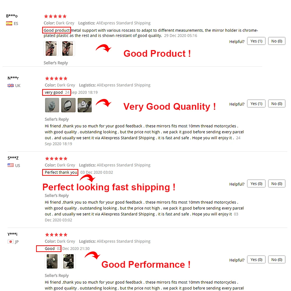 Мотоциклетное овальное хромированное зеркало заднего вида универсальное