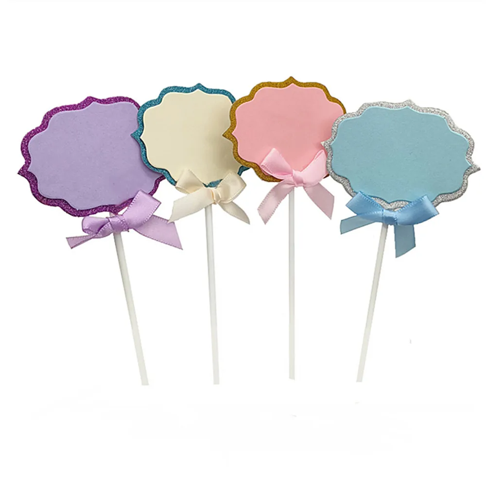 5 шт. на день рождения вставка для торта топперы Diy рукописный приветствия круглый