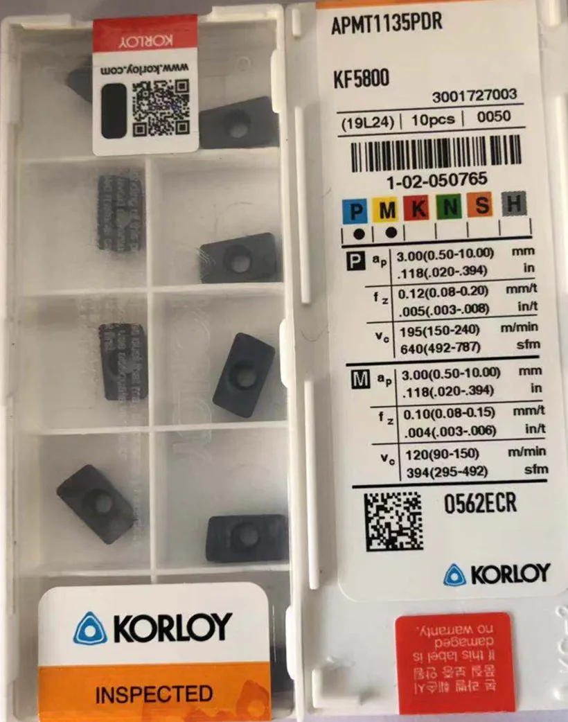 APMT1135PDR APMT1604PDR KF5800 100% оригинальные корейские APMT1135 APMT1604 твердосплавная обработка
