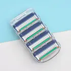 4 шт.лот лезвия для бритвы для мужчин, уход за лицом, кассета для бритья с 5 слоями, Безопасные лезвия из нержавеющей стали, подходит для Gillette Fusion