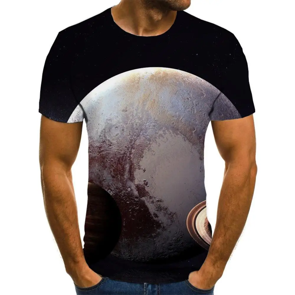 

Giyu Pluto T shirt Men Galaxy Tshirts Casual Space Anime Clothes Universe Shirt Print Mens Clothing summer Fashion Male Tops