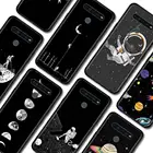 Чехол для телефона для LG K40 K40s K41s K50s K51s K61 G6 G7 G8 ThinQ Q51 Q60 Q61 Q70 крышка черного цвета с изображением Луны ракета Черная мягкая крышка